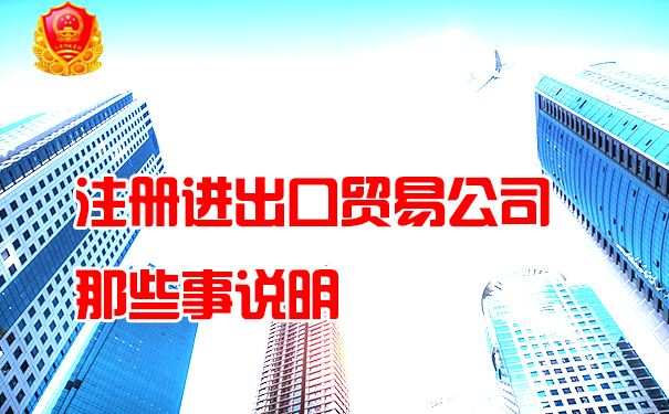 注册进出口贸易公司那些事说明